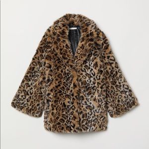 H&M Leopard Faux-Fur Coat